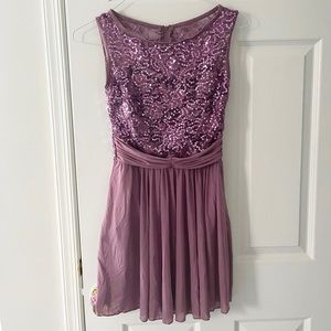 Weissman Purple Sequin Mini Dress